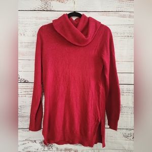 Adrienne vittadini M Red Tunic Length sweater